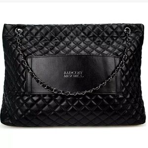 Badgley Mischka Black Quilted tote